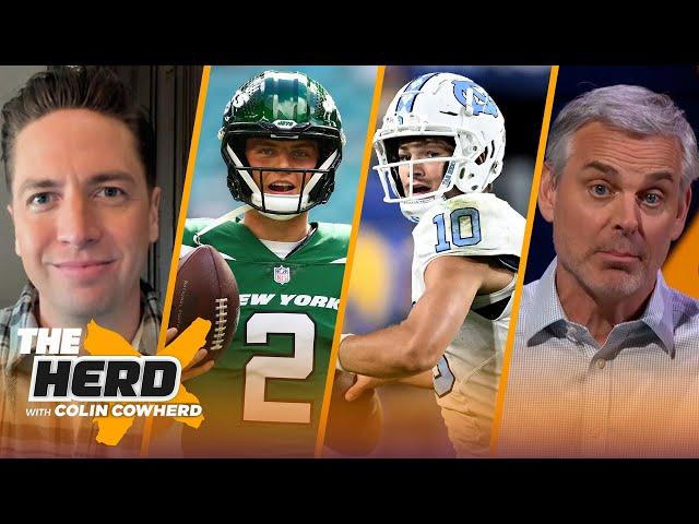 Zach Wilson traded to Broncos, Can Drake Maye start right away? | NFL | THE HERD