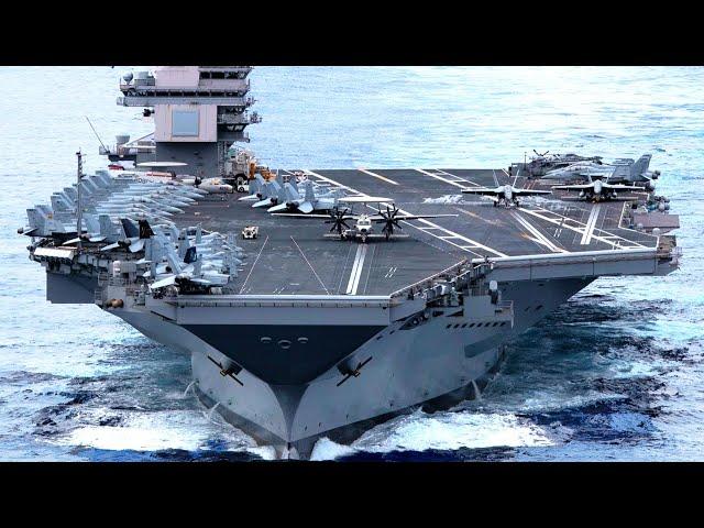 The World's Biggest Aircraft Carrier USS Gerald R. Ford in Action! US Ship