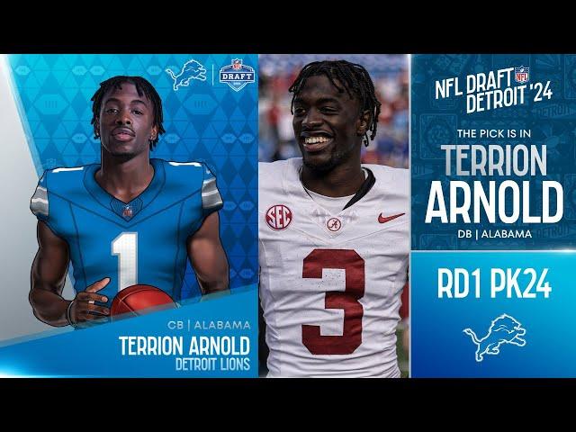 2024 NFL DRAFT RD 1 PK 24 TERRION ARNOLD TO THE DETROIT LIONS