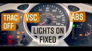 04 Toyota Highlander TRAC OFF, VSC, ABS lights on FIX
