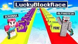 TAKIS vs PRIME LUCKY BLOCK RACE! (Minecraft)