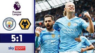 VIERERPACK Haaland! | Manchester City - Wolverhampton Wanderers | Highlights - Premier League 23/24