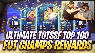 WE PACKED A 99!!! ULTIMATE TOTS TOP 100 FUT CHAMPIONS REWARDS FT. HASHTAG HARRY! FIFA 20