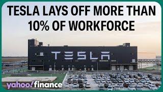 Tesla lays off more than 10% of global workforce, stock drops