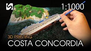 Costa Concordia wreckage model scene production 1/1000