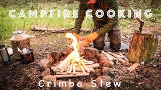 Bushpot Crimbo Stew Cooked on a Campfire 