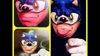Sonic The Hedgehog: Face paint/ makeup tutorial.