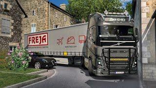 Maneuvering Massive Truck Through Tight Streets of France | #ets2 1.49