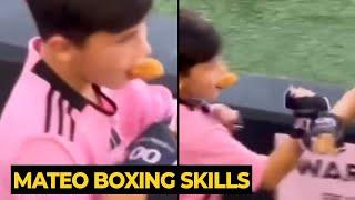 Mateo Messi funny moments he tried boxing like his dad's bodyguard | Football News Today