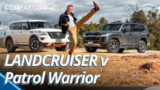 2024 Toyota LandCruiser GR Sport v Nissan Patrol Warrior Comparison | XL off-road SUV showdown