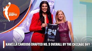 KAMILLA CARDOSO DRAFTED NO. 3 OVERALL BY THE CHICAGO SKY  | WNBA Draft