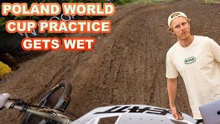 POLAND WORLD CUP PRACTICE GETS WET !