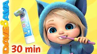 Brush Your Teeth | Dave and Ava Nursery Rhymes | Five Little Ducks and More Kids Songs 