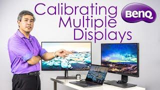 How to color calibrate multiple displays setup, laptop, software & hardware calibrated displays!