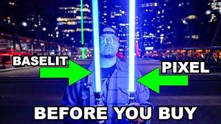 Showing the Difference Between RGB and Pixel Sabers