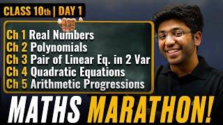 Class 10th Maths Marathon - CH 1 to CH 5  | Shobhit Nirwan