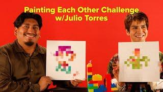 Painting each other challenge with Julio Torres