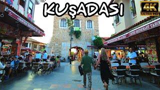 KUŞADASI AYDIN TÜRKİYE | OLD TOWN BAZAAR and BAR STREET | WALKING TOUR | 13 May 2024 | 4k UHD 60fps