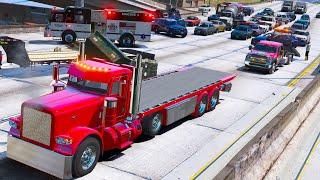 Towing The Worst Interstate Accident in GTA 5 RP