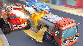 Tanker Truck is Leaking Oil | Rescue Team | Monster Cars | Kids Songs | Kids Cartoon | BabyBus
