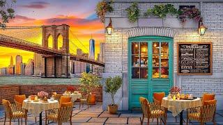 Manhattan Outdoor Cafe Ambience with Relaxing Bossa Nova Piano Jazz Music for Stard the Day