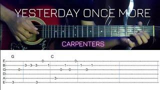 The Carpenters - Yesterday Once More (Guitar Fingerstyle Tabs and Chords)