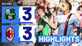SASSUOLO-MILAN 3-3 | HIGHLIGHTS | Late Okafor goal rescues a point for Milan | Serie A 2023/24