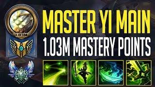 MASTER YI MONTAGE - KOREAN DIAMOND MASTER YI 1.03M MASTERY POINTS - MASTER YI MAIN