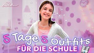 5 TAGE - 5 OUTFITS FÜR DIE SCHULE  What I wear to school in a week 🩷 Alles Ava
