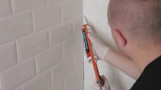 How to tile a kitchen or bathroom walls in a brick pattern