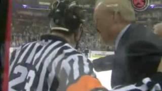 Lindy Ruff Berates the Officials after Game 2 Win