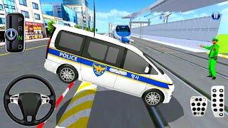 Korean Police Car Driving Simulator 2 - Cop VAN On Railroad - Android Gameplay