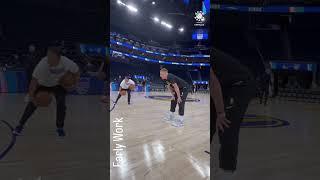 Donte DiVincenzo Warm Up.            #nba #nbafrica #dubsnation #dubnation #chef  #stephcurry