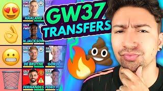 FPL GW37 BEST DOUBLE GAMEWEEK TRANSFERS! | Transfer Tier List DGW37 | Fantasy Premier League 2023/24