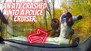 AN ATV CRASHED INTO A POLICE CRUISER --- Bad drivers & Driving fails -learn how to drive #1124