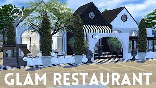 GLAM RESTAURANT & CAFE Gigi || Sims 4 || CC SPEED BUILD
