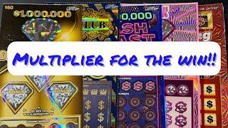 Multiplier For The Win!!  $160 Texas Lottery ScratchOff Session 