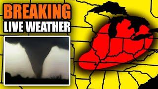LIVE - Tornado Coverage With Storm Chasers On The Ground - Live Weather Channel...