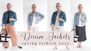 Stylish Denim Jacket Outfits Midlife Women: Spring Fashion 2024