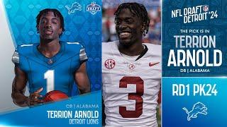 2024 NFL DRAFT RD 1 PK 24 TERRION ARNOLD TO THE DETROIT LIONS