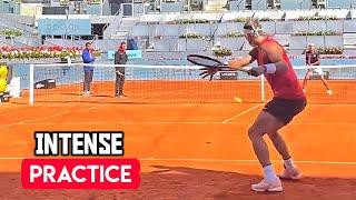 Rafael Nadal Hard Intense Practice at Mutua Madrid Open 2024