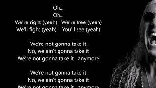 Twisted Sister - We're Not Gonna Take It - HQ - Scroll Lyrics "22"