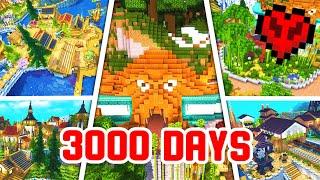 3000 Days in Minecraft Hardcore World Tour