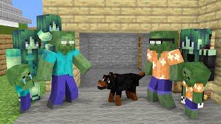 Monster School : A dog separates two Zombie families - Minecraft Animation